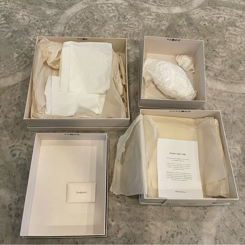 Saint Laurent YSL Shoe Box Gift Box Packaging Bundle Luxury Storage Set Parisian - Picture 4 of 5